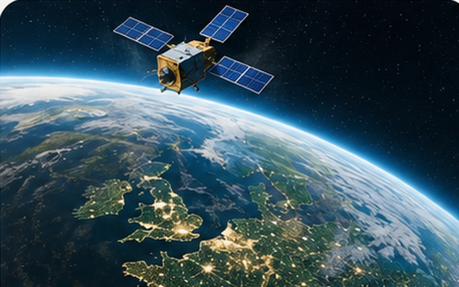 Earth observation satellite view of the United Kingdom